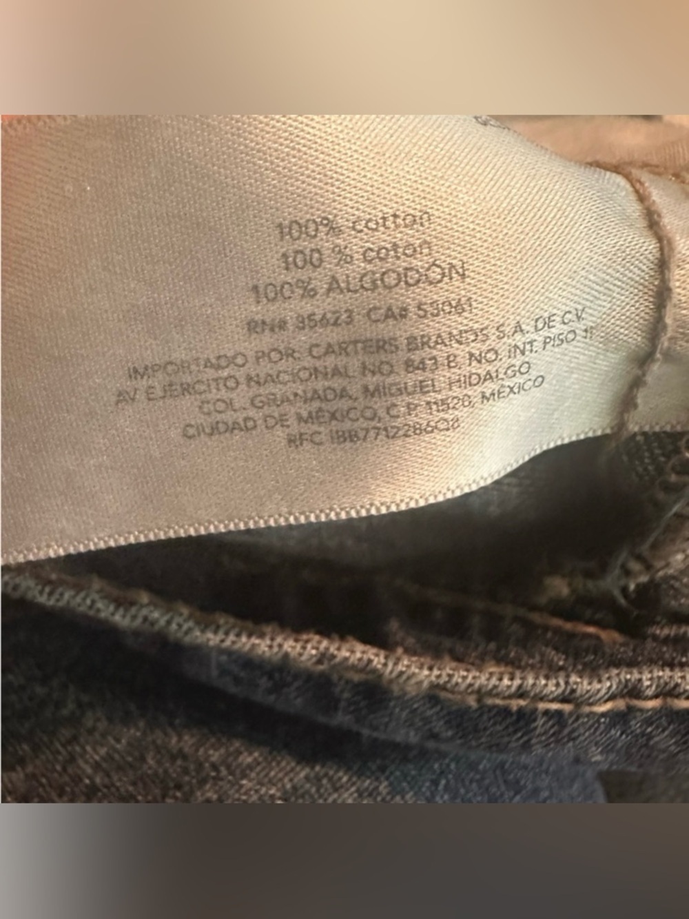 Carter’s Classic Blue Denim Jacket Kids Size 5/5A - Picture 5 of 5